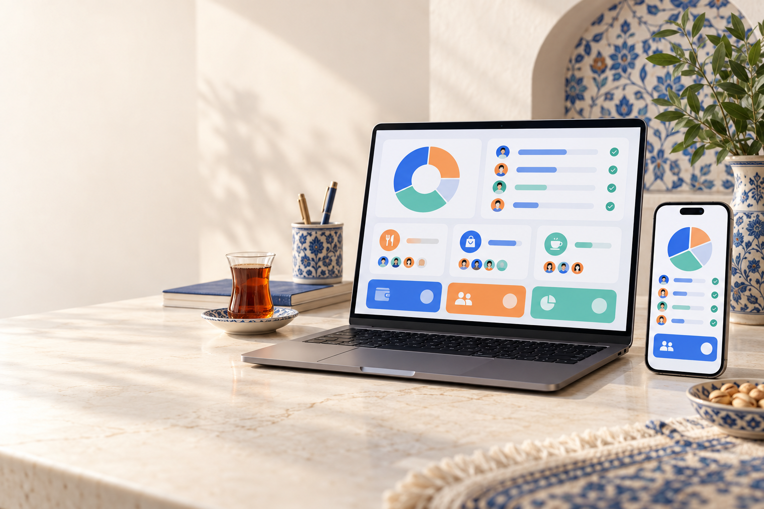 نمایش واریکان روی لپتاپ و موبایل برای مدیریت خرجهای مشترک